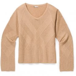Smartwool Women's Shadow Pine Cable V-Neck Sweater - Clearance