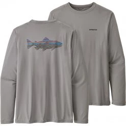 Patagonia Men's Long-Sleeved Cap Cool Daily Fish Graphic Shirt - Clearance