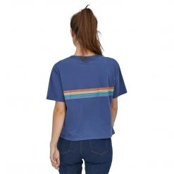 Patagonia Women's Ridge Rise Stripe Organic Easy Cut Tee