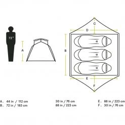 NEMO Equipment Aurora 3-Person Backpacking Tent & Footprint