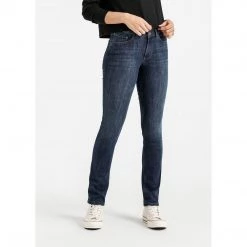 DU/ER Women's Performance Denim Mid Rise Slim Straight