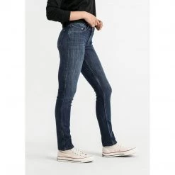 DU/ER Women's Performance Denim Mid Rise Slim Straight